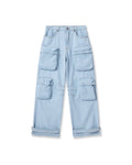 Insane® Cargo Denim Pants - Light Blue